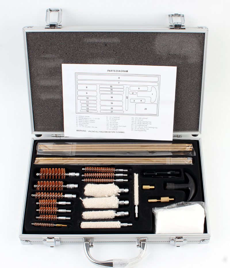 6 tubes aluminum box copper tube wire tube brush set