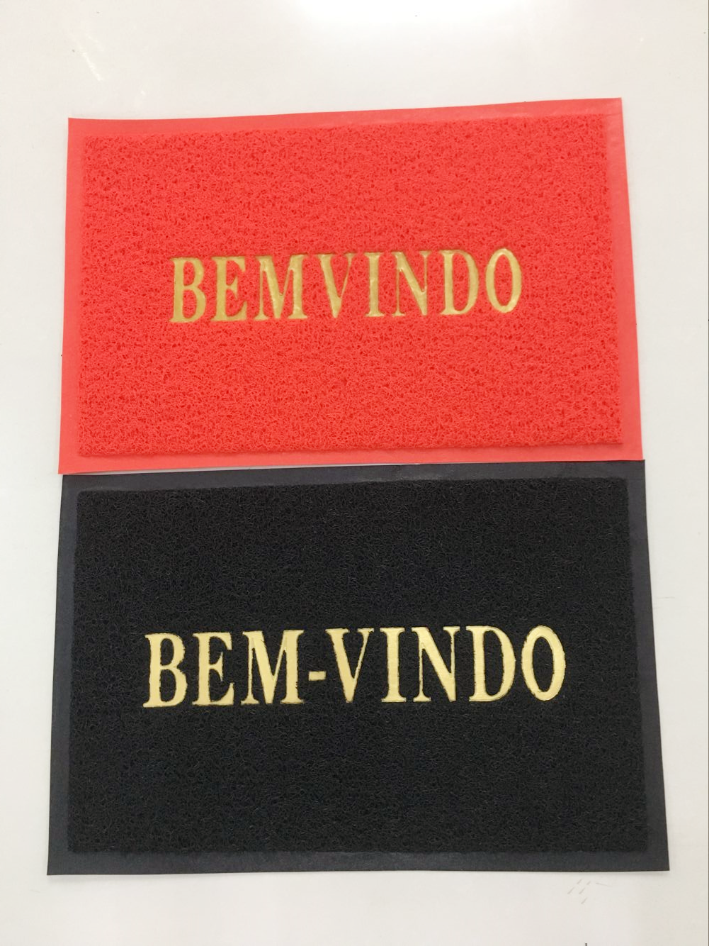 Thin brushed Welcome pad, BIENVENIDO pad, BEM-VINDO pad, brushed pad full figure
