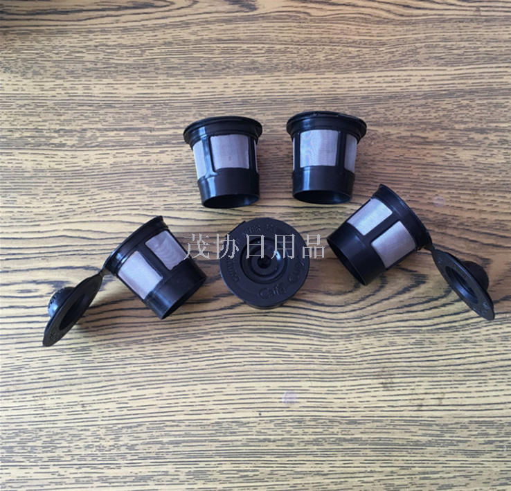 TV product coffee funnel coffee filter stainless steel mesh coffee filter cup 3 with small spoon