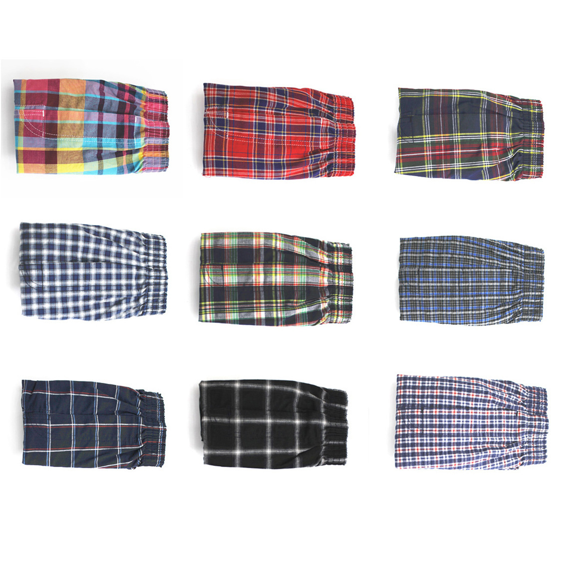 Aro pants woven boxers 100 cotton plaid underwear star hot pants fashion home northeast Japan and South Korea