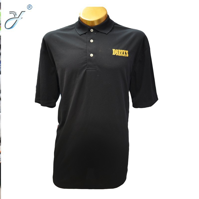 Custom work clothes gift T-shirt Short sleeve men's T-shirt solid color lapel T-shirt youth imported embroidery
