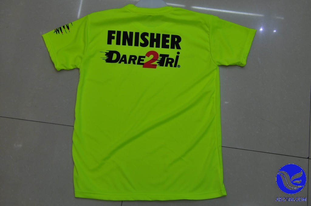 Outdoor fluorescent sports round-neck quick-drying T-shirts, custom cultural, event and advertising shirts and class uniforms details Picture