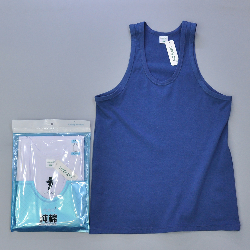 Leica Leica vest men's pure cotton base vest sports large size slim-fit fitness home