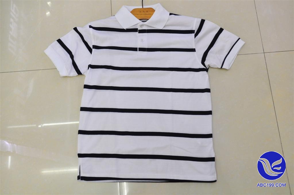 Polo Golf clothing men's short sleeve T-shirt Golf sports clothing horizontal stripes custom made