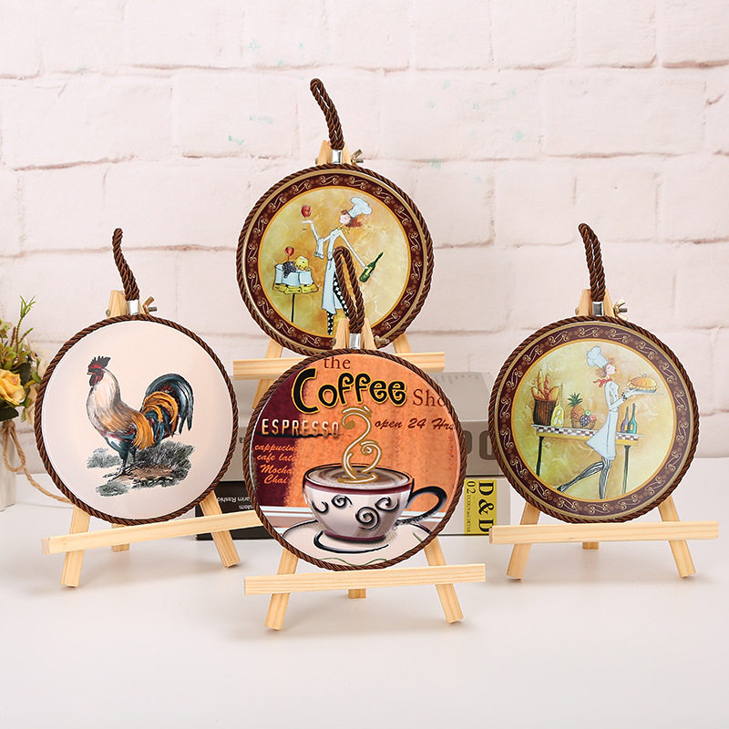 【LOVELY HOME】【持嘉】陶瓷锅垫 热转印装饰挂盘 加厚欧式厨师锅垫 陶瓷餐垫 耐高温防烫隔热垫