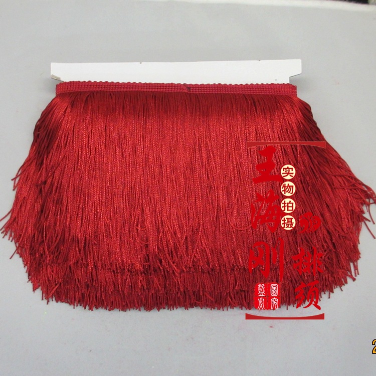 Stage Clothing Accessories/Latin Dance Fringe Lace/Polyester Encryption Double Line Row Shall Be 15Cm Long Specification drawing