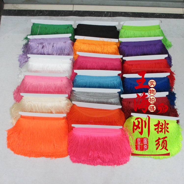 Stage Clothing Accessories/Latin Dance Fringe Lace/Polyester Encryption Double Line Row Shall Be 15Cm Long details Picture