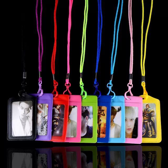 Student school name tag, mobile phone lanyard, cartoon name tag, ID card holder, card holder, factory name lanyard, name tag full figure