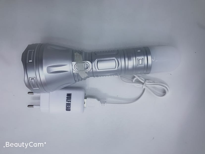 8893 wolf head Led Rechargeable Flashlight details Picture