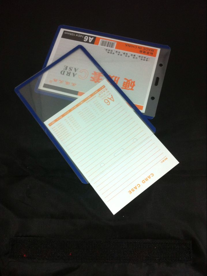 Zhuang Pai stationery authentic a6 blue side card sleeve name card certificate card Student card sleeve transparent card sleeve worker card sleeve plastic