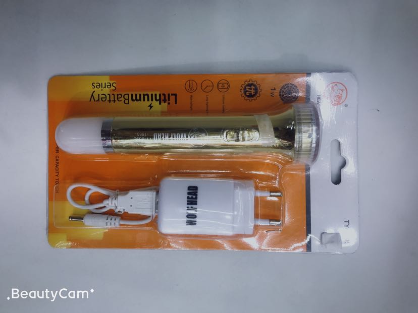 8895 Gold-plated wolf head Led Rechargeable flashlight