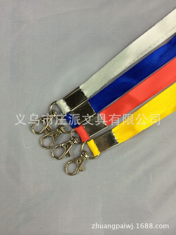 Factory direct sales of "Zhuangpai Stationery" red/Yellow/Blue/green/orange 1.5-wide ID card rope details Picture