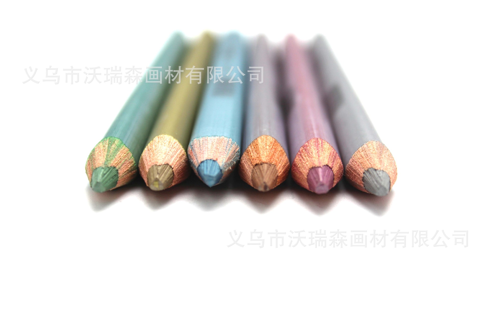 φ10MM三角杆大号红木 6色金属色 彩色铅笔 专业绘画铅笔涂鸦彩