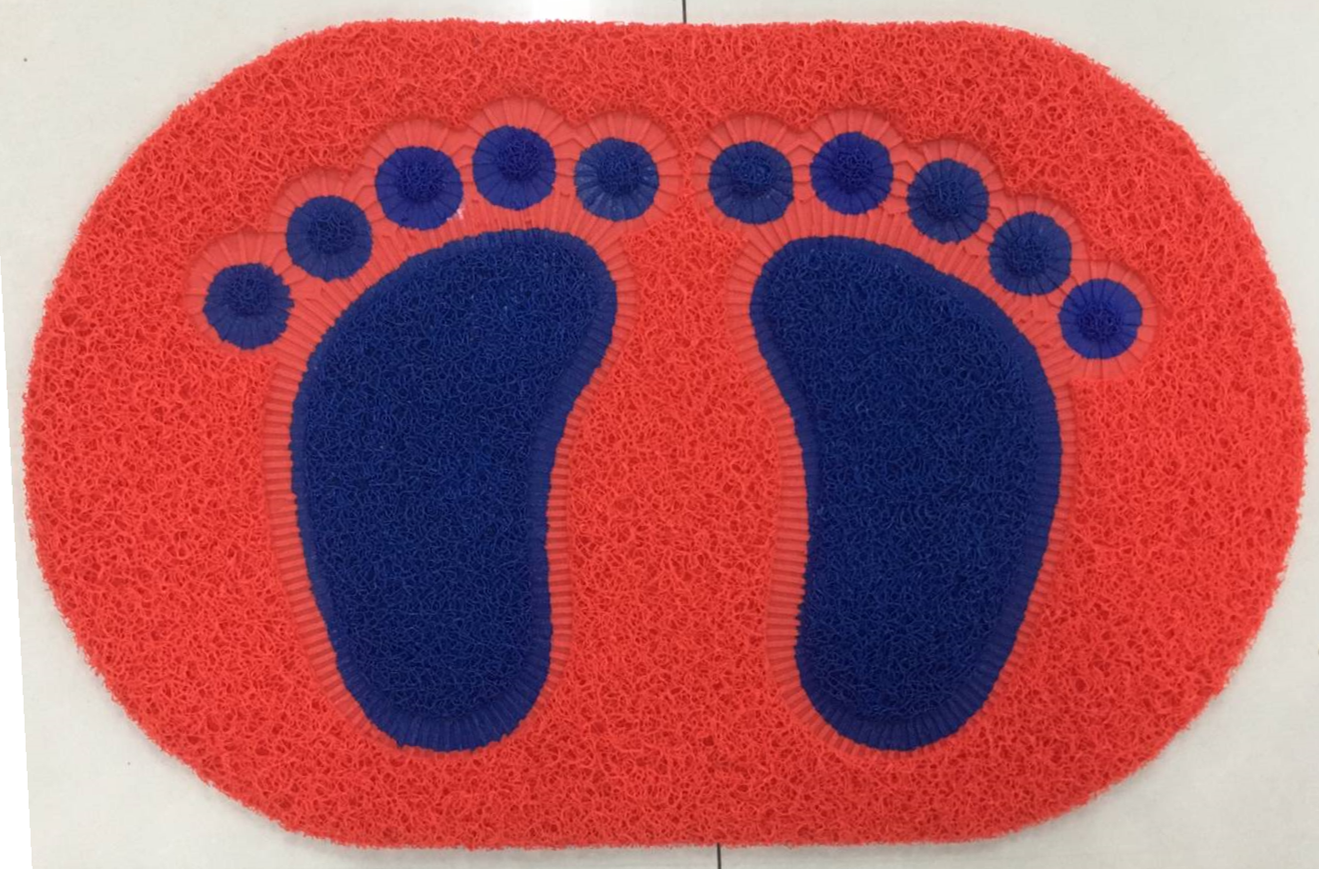 Thin oval spliced floor mat, brushed puzzle mat, brushed mat, anti-slip door mat details Picture