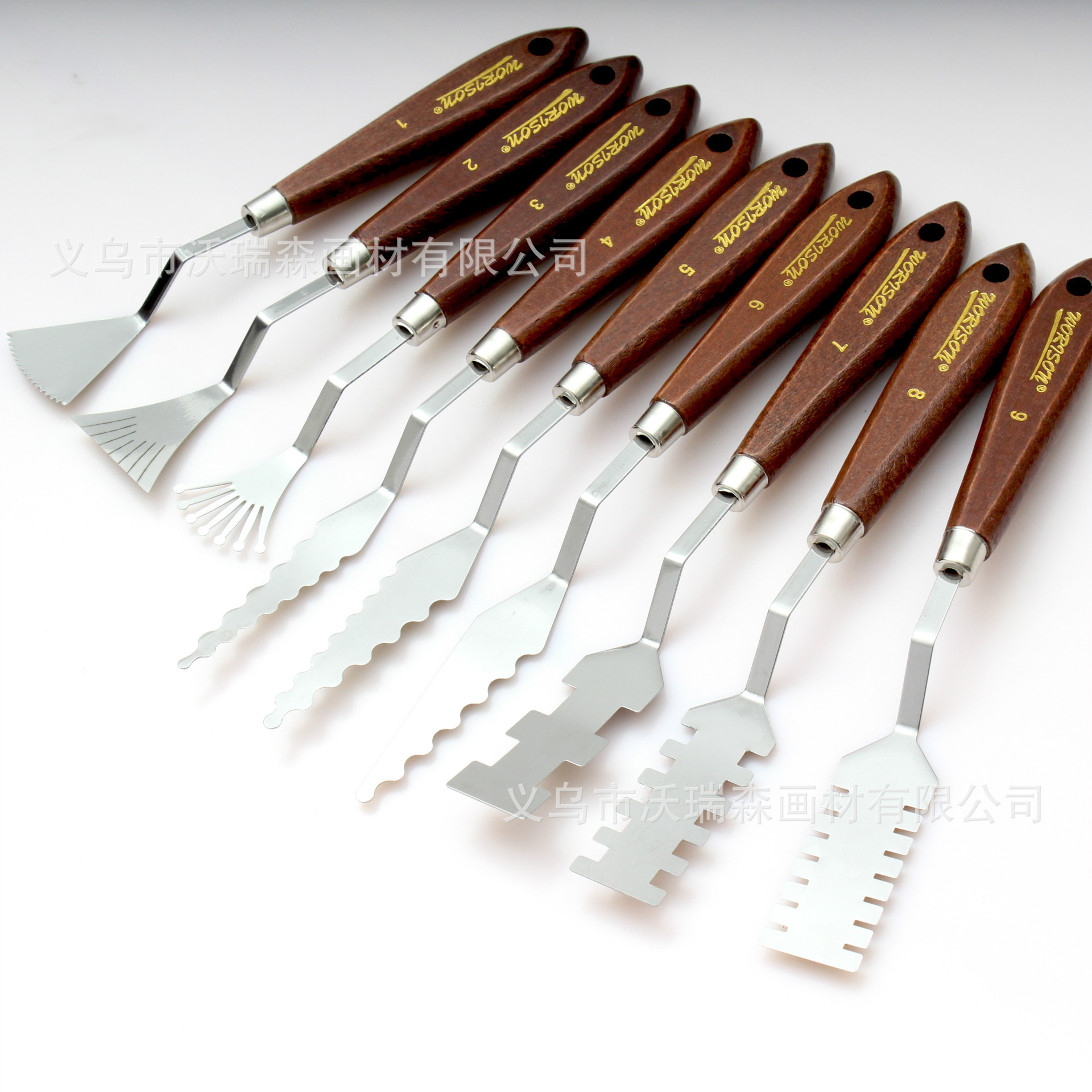 亚马逊最新型调色刀 油画丙烯刮刀 肌理刀异形刀头 专业美术用品