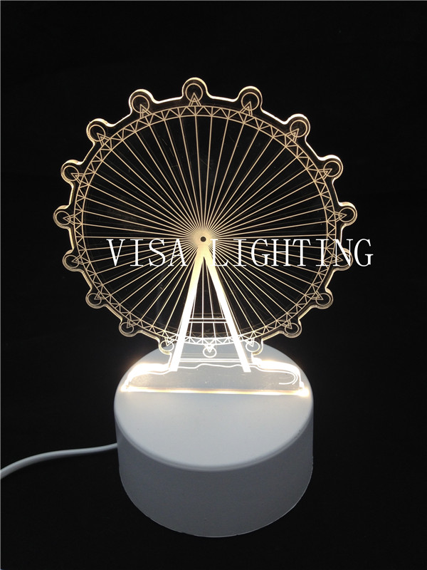 3d Night light Creative gift, Seven-color usb plug-in personalized desk lamp, multi-functional night light Application Scenario
