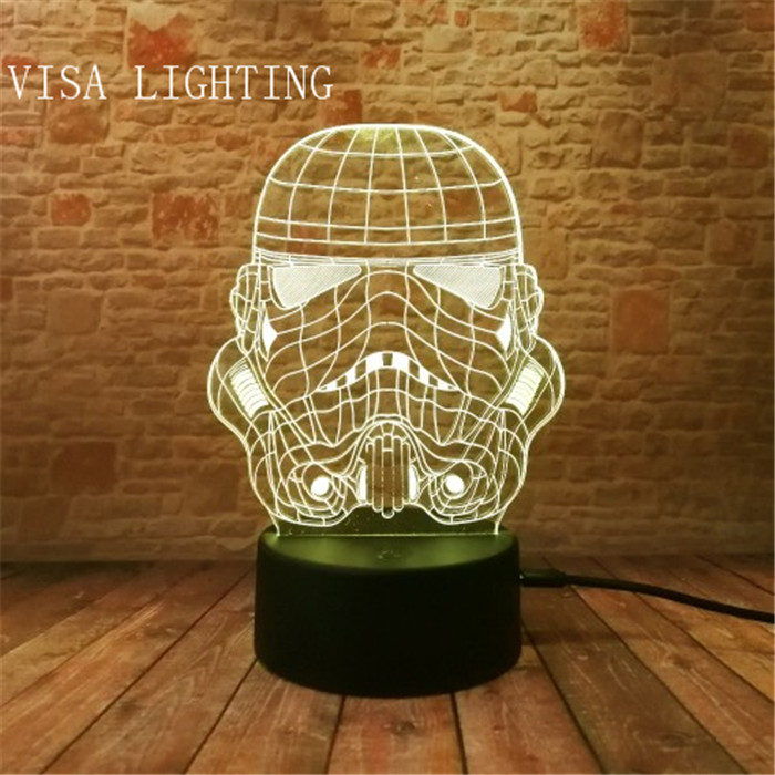 3D Star Wars Darth Vader Desk Lamp, Seven-color Night Light, led Sleeping Desk lamp Specification image