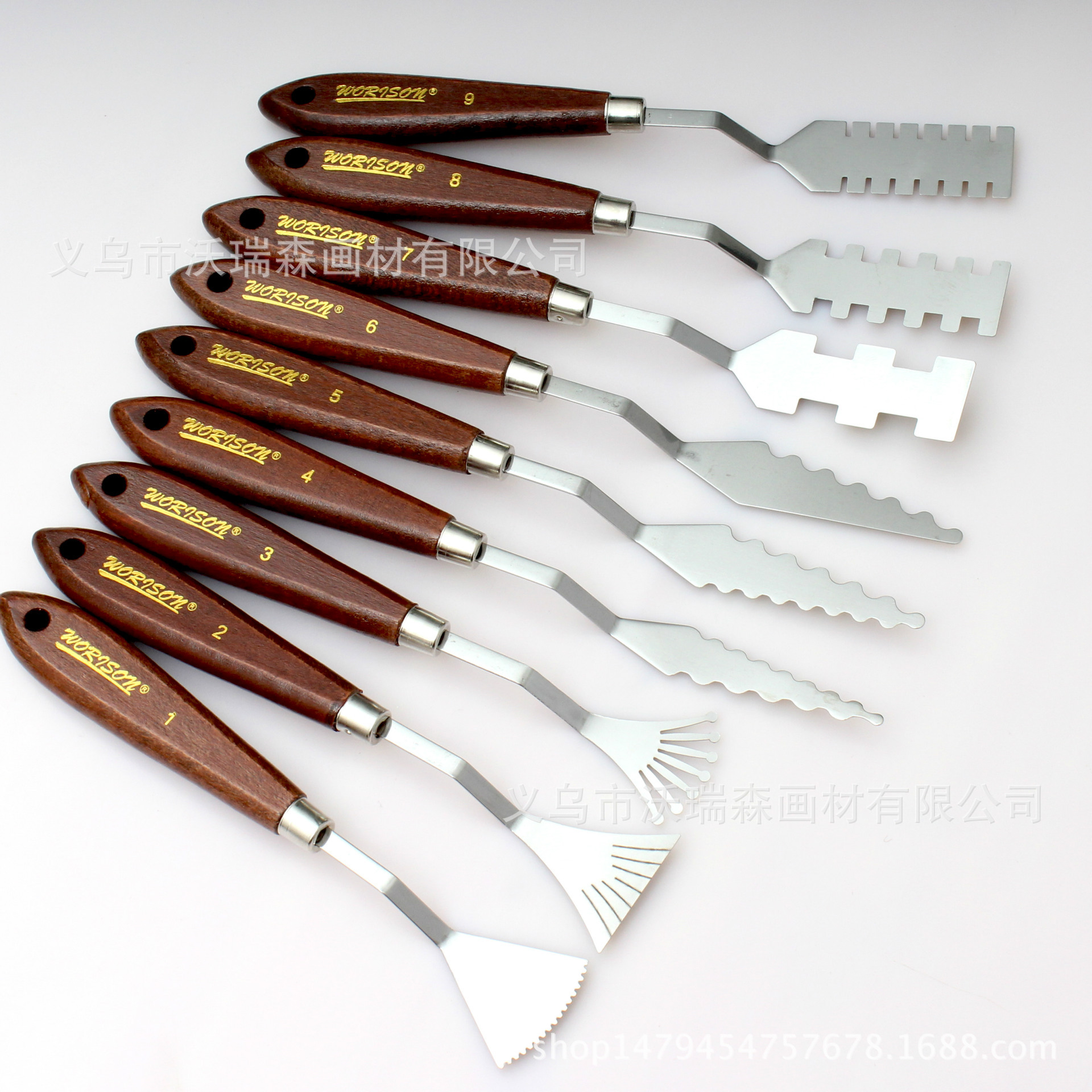 亚马逊最新型调色刀 油画丙烯刮刀 肌理刀异形刀头 专业美术用品详情图2