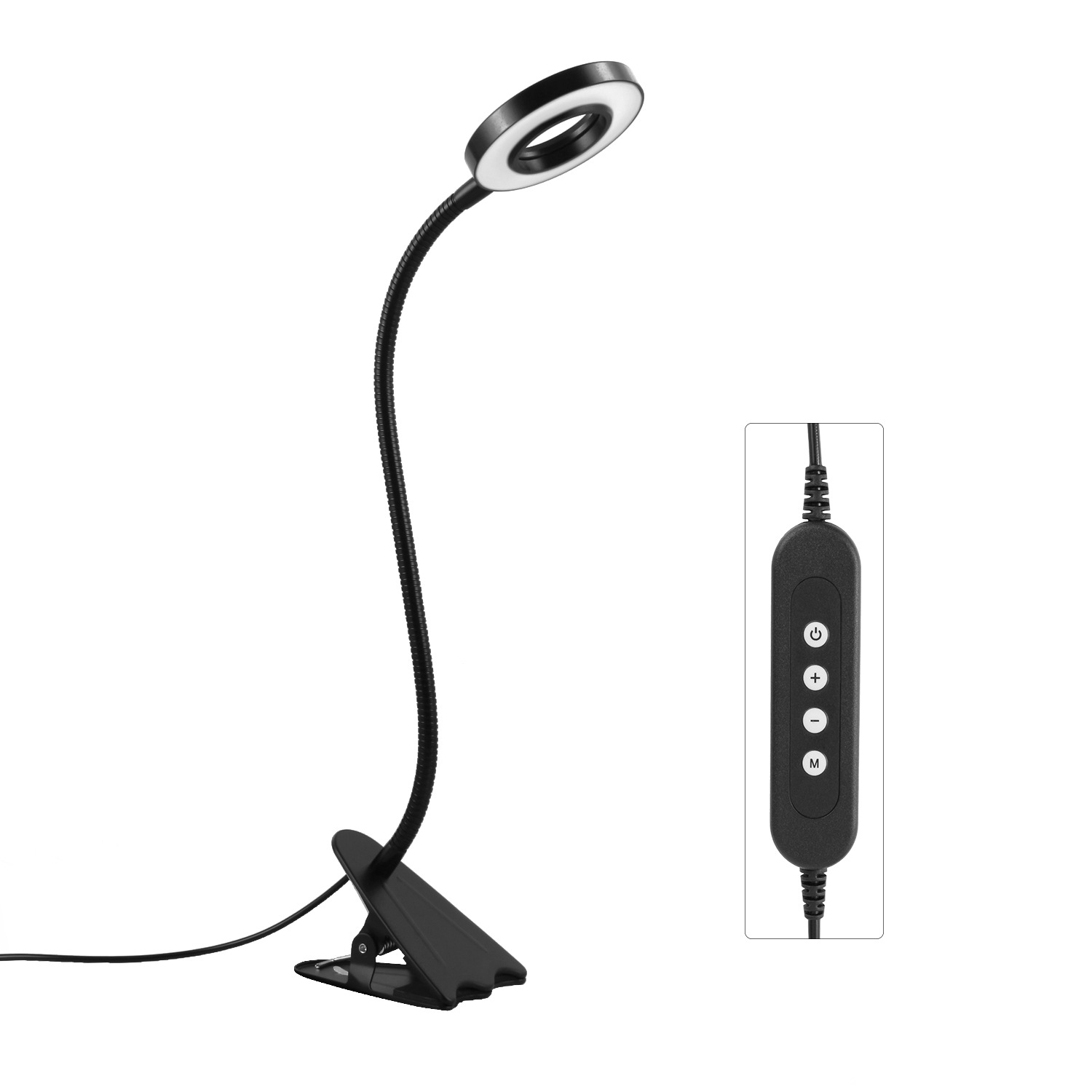 Usb plug-in led metal eye lamp 7W dimming and color mixing office learning clip desk lamp
