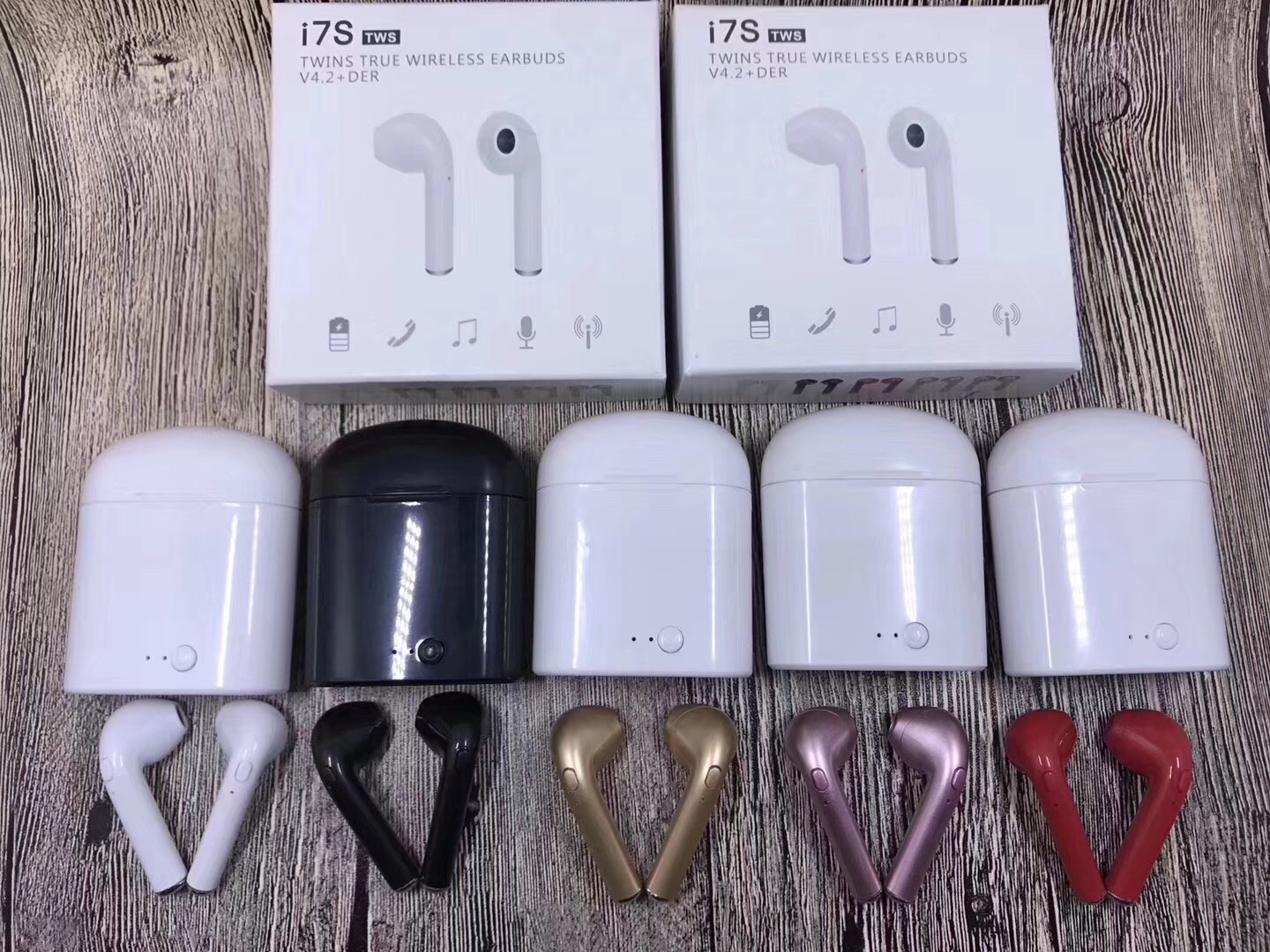 i7s tws双耳真无线立体声运动蓝牙耳机带充电仓热销款细节图