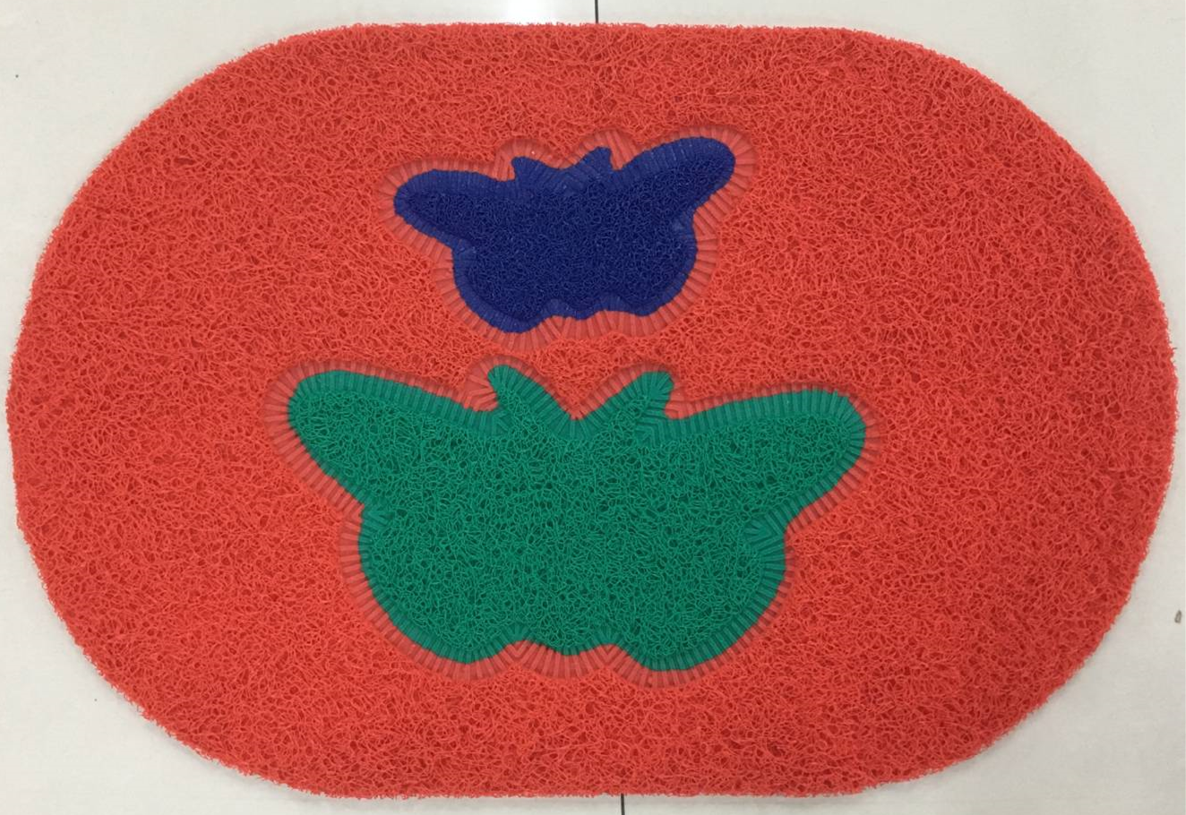 Thin oval spliced floor mat, brushed puzzle mat, brushed mat, anti-slip door mat Specification drawing