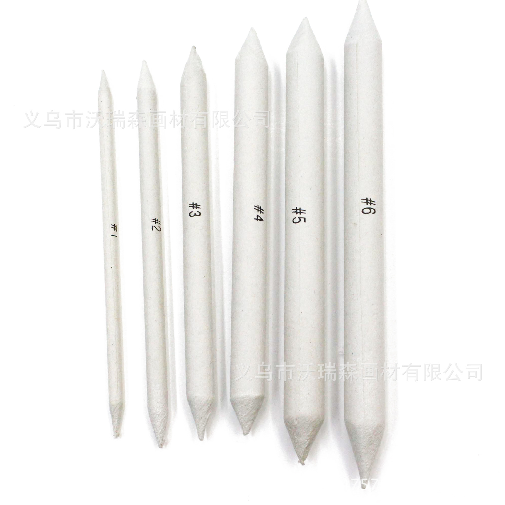 6支装专业素描炭画专用纸擦笔彩色铅笔晕染效果工具paperstump细节图