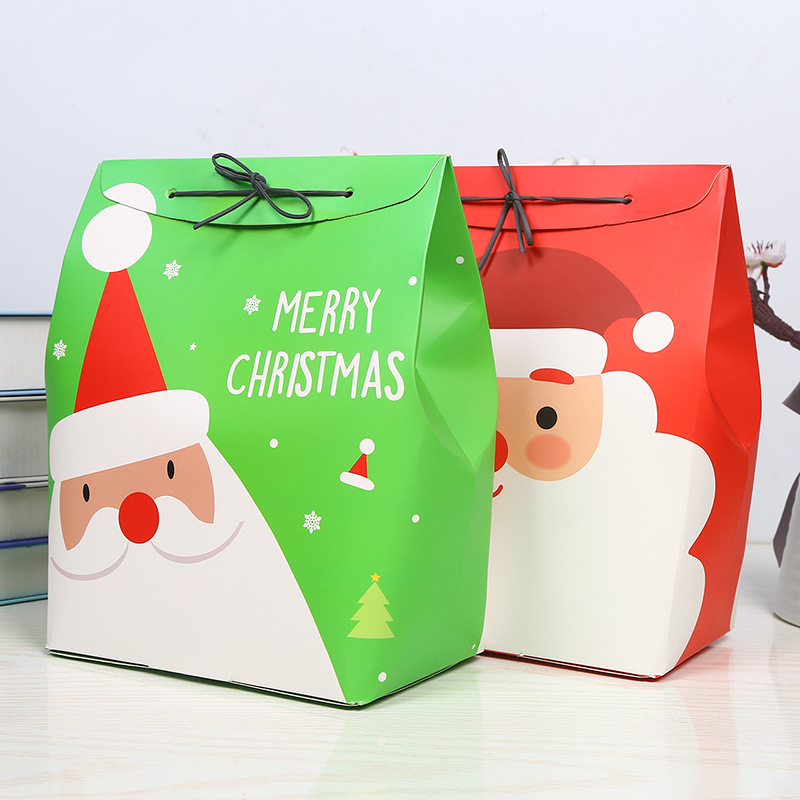 淘货源大号圣诞老人礼品盒批发 厂家直销购物手提袋食品袋子定制