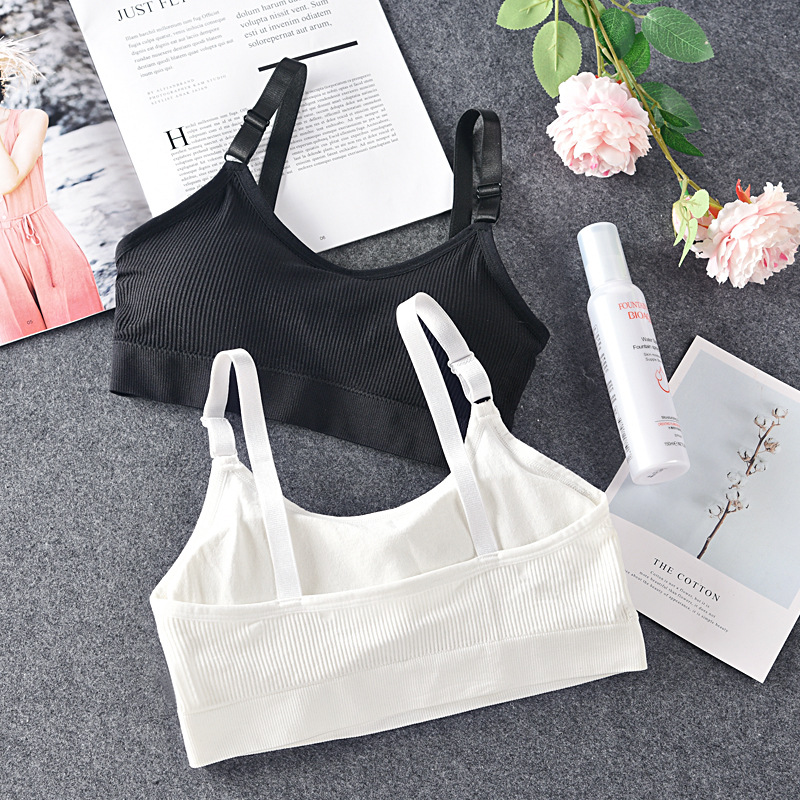 New Seamless Threaded Women's Sports Bra With Bra Pad Back Wrap Adjustable Strap Vest Specification drawing