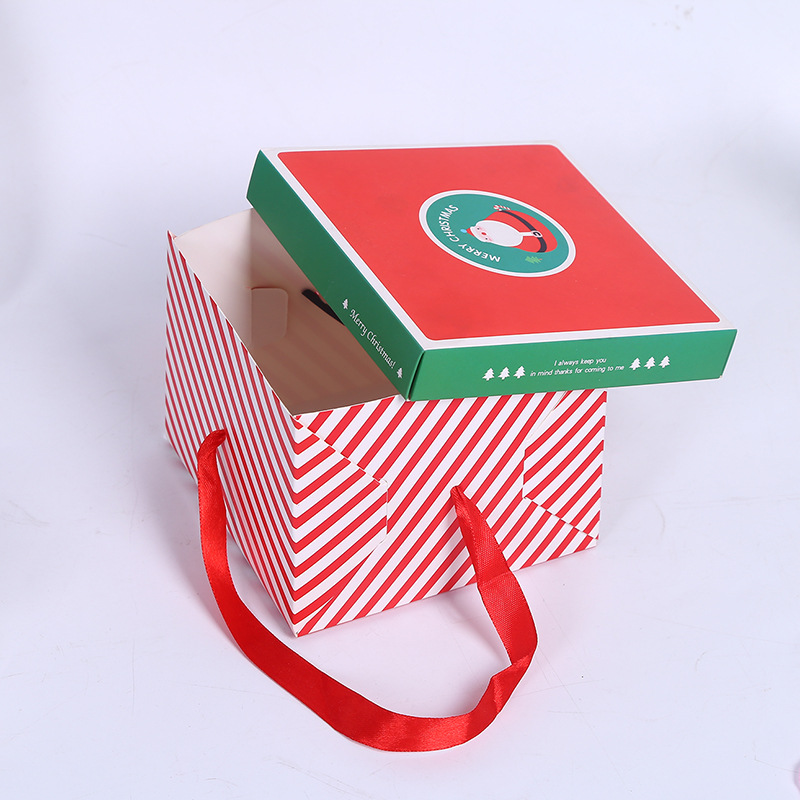 高档礼物糖果盒纸盒批发手拎式圣诞苹果盒回礼手提袋喜糖西饼盒