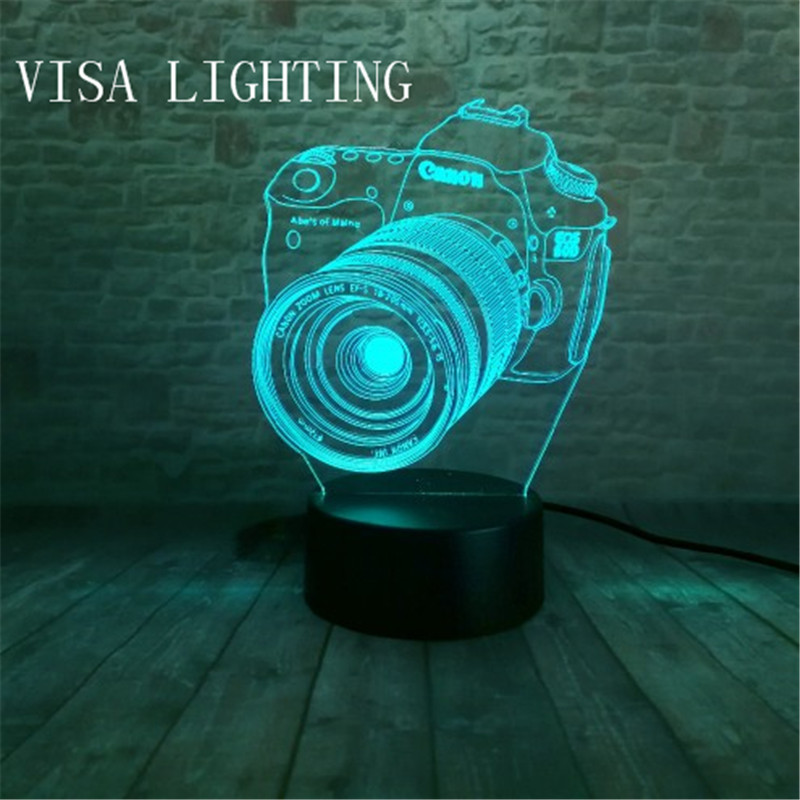 3d camera, stereoscopic desk lamp, led night light, plug-in bedroom bedside lamp, creative gift Application Scenario