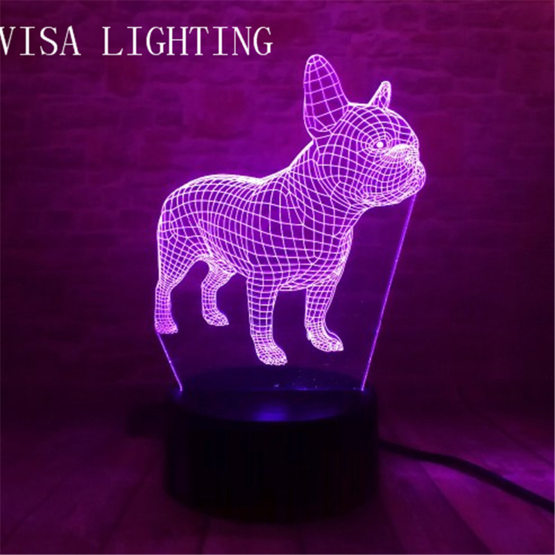3d Shapi Dog stereoscopic table lamp, led night light, plug-in bedroom bedside lamp, creative gift Specification image