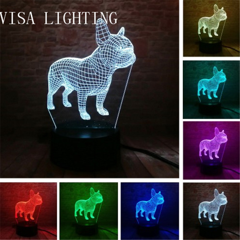 3d Shapi Dog stereoscopic table lamp, led night light, plug-in bedroom bedside lamp, creative gift