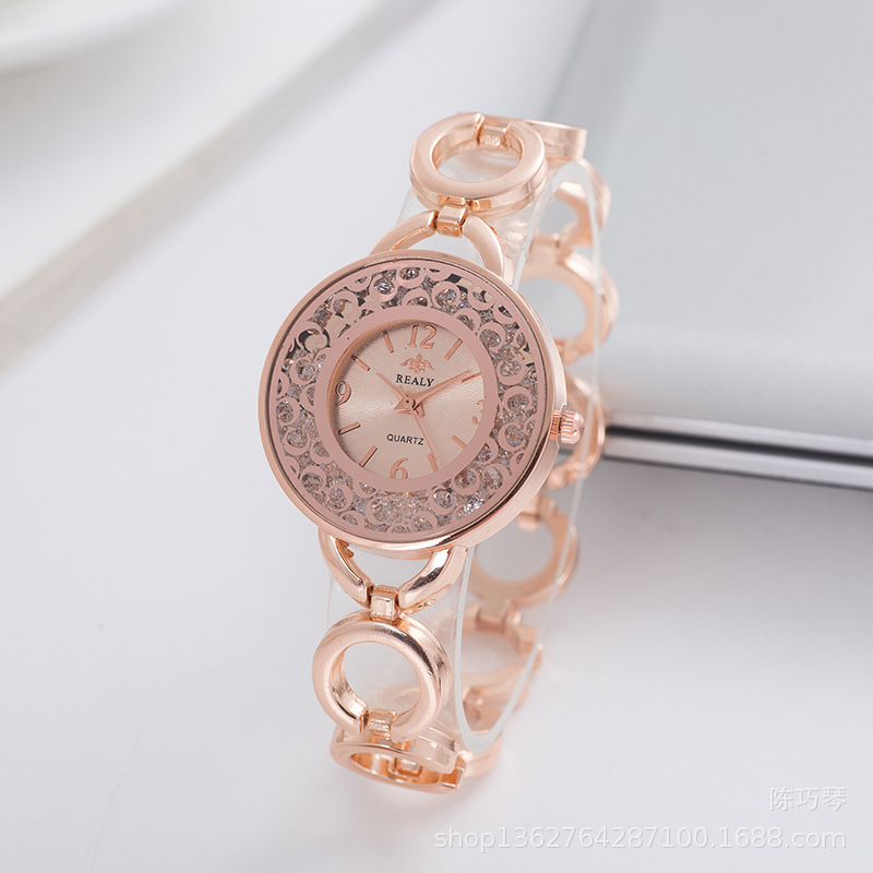 High-end fashion digital bracelet with diamond quality trend quartz ladies watch Student bracelet watch thumbnail
