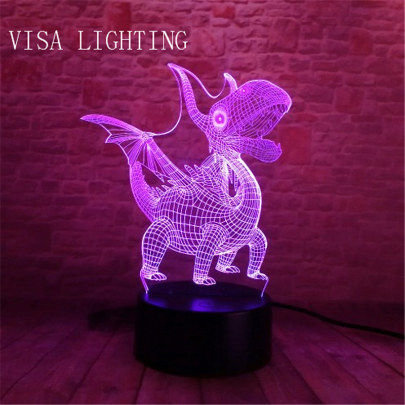 3d light Pterosaur dinosaur led night light, acrylic ambient decorative light, bedroom children's room light Specification image