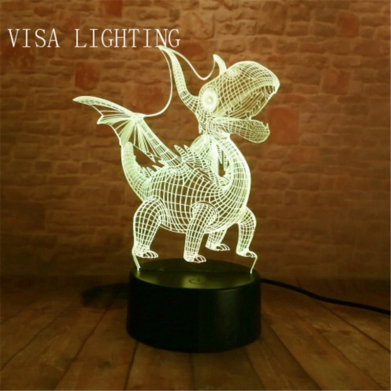 3d light Pterosaur dinosaur led night light, acrylic ambient decorative light, bedroom children's room light