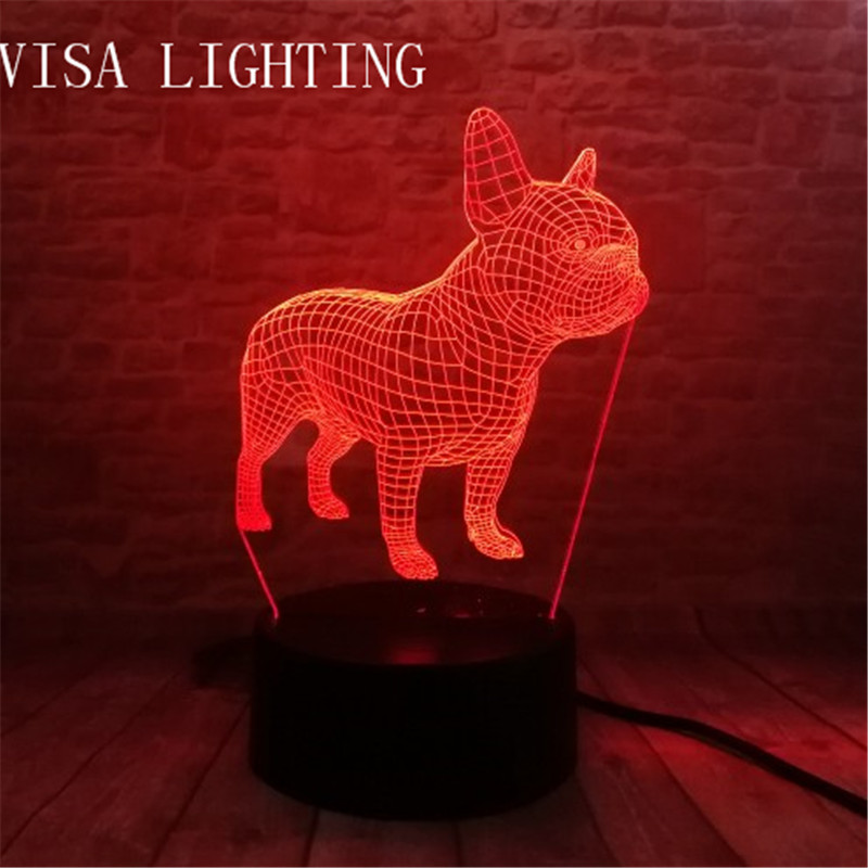 3d Shapi Dog stereoscopic table lamp, led night light, plug-in bedroom bedside lamp, creative gift details Picture