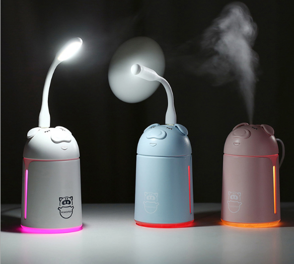 Moe pig humidificador 3 en 1 mini hogar hidratador de escritorio mini coche USB humidificador Application Scenario