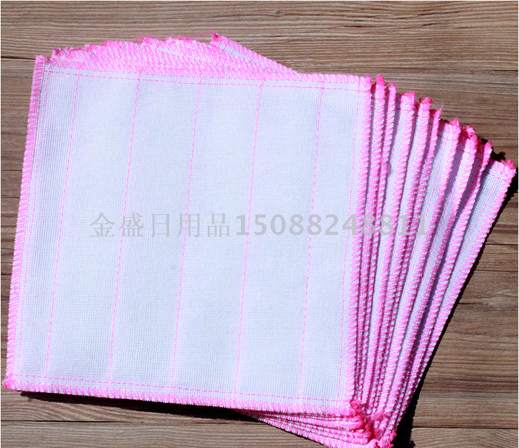 28*28五层加棉洗碗布 超值桌布 加厚加白洗碗巾细节图