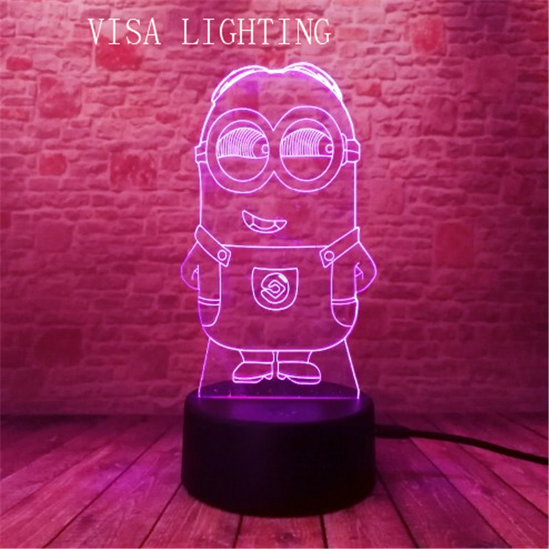 3d Minions stereoscopic desk lamp, led night light, plug-in bedroom bedside lamp, creative gift Application Scenario