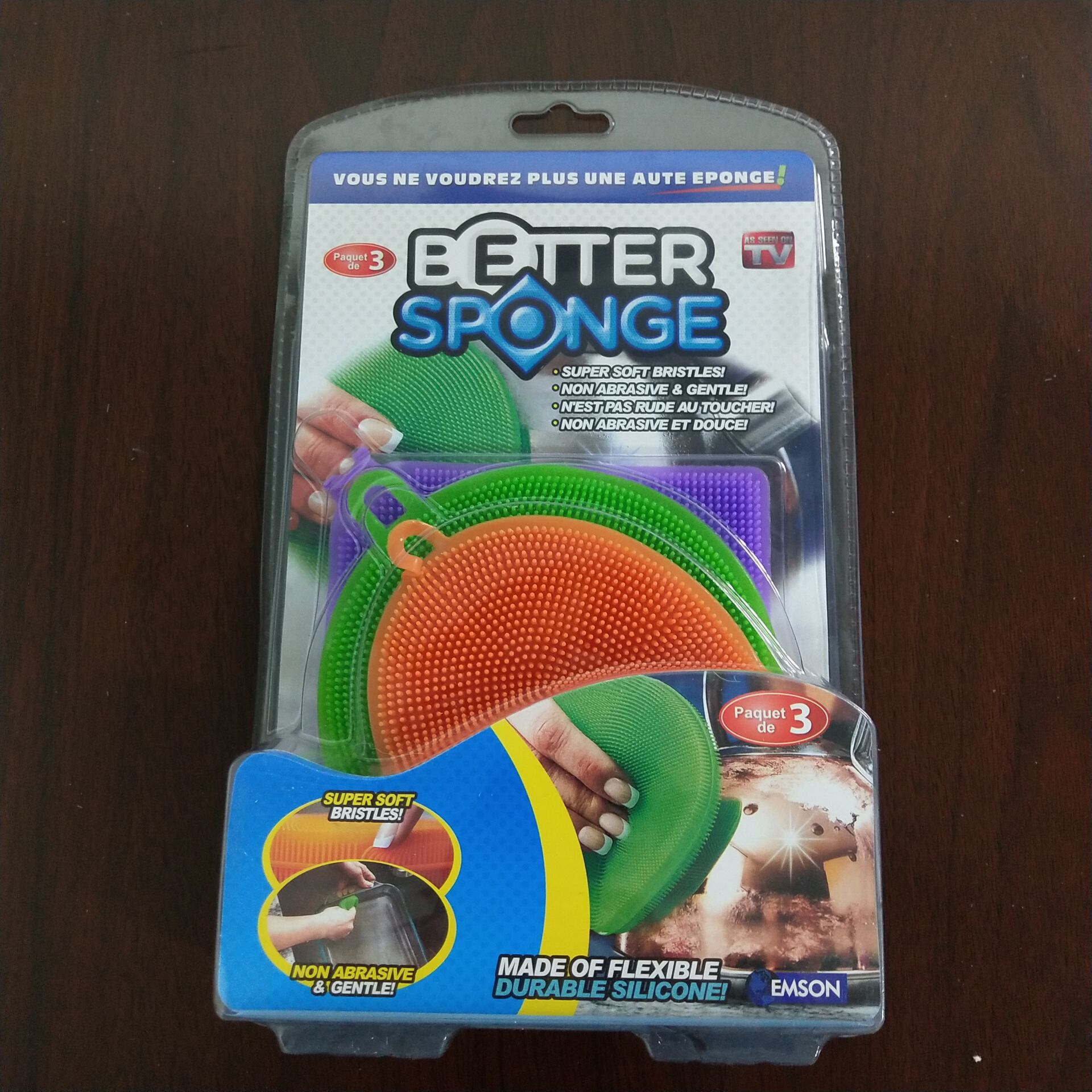 TV硅胶三件套清洁刷家居清洁擦布 Better Sponge创意厨房清洁布