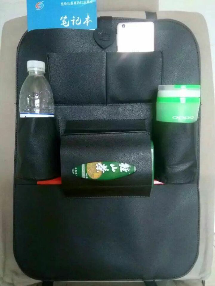 汽车座椅收纳袋挂袋 车载多功能保温款置物袋 皮革汽车置物袋