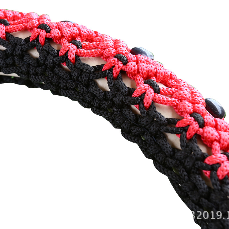 厂家批发汽车方向盘套冰丝汽车内饰用品车用手缝方向盘把套细节图