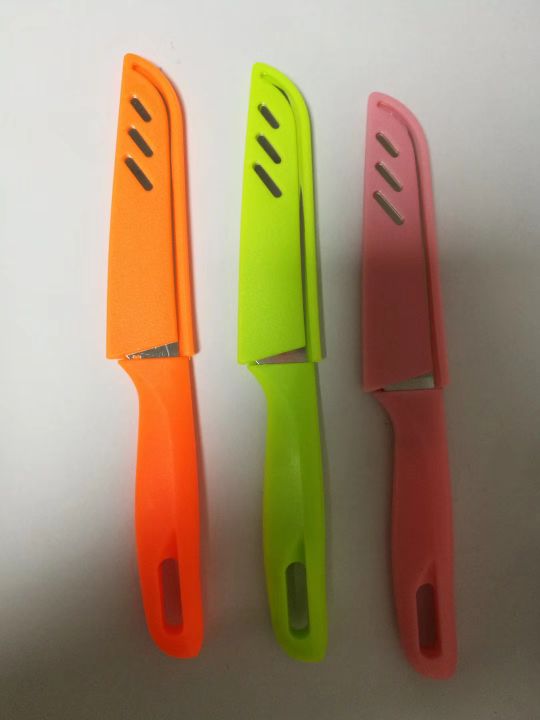 1144 candy color fruit cutter acero inoxidable melón y fruta pelar cuchillo cuchillo portátil details Picture