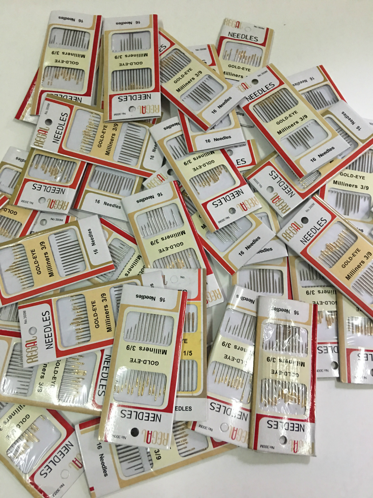 厂家直销 16枚金尾针3/9精细碳钢家用便携多用途手缝针批发