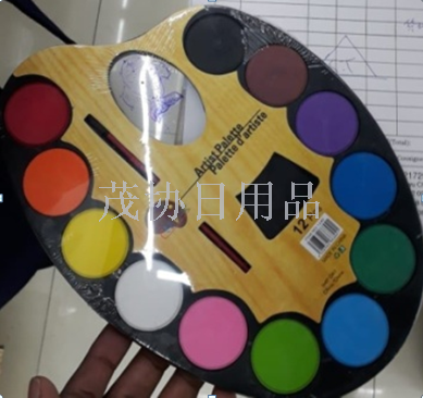 12色调色盘水彩颜料 