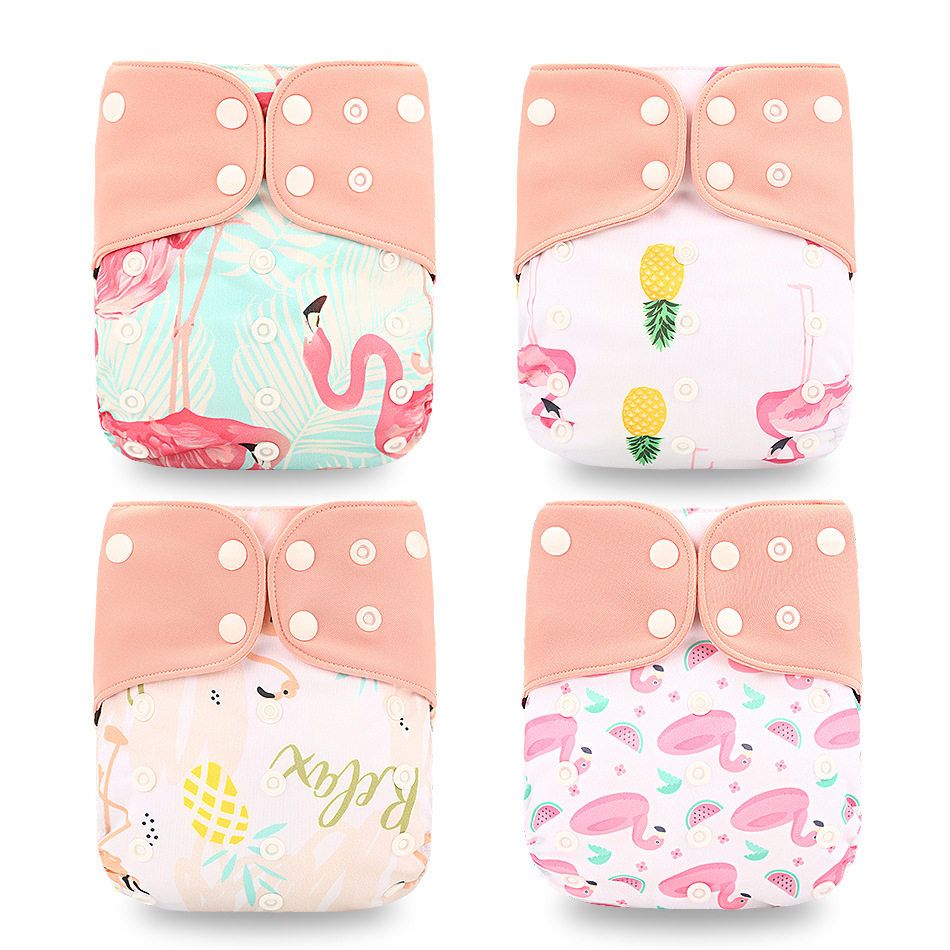 New Coffee fiber fabrics of Happyflute Breathable net in addition to odors, a set of baby washable diapers thumbnail