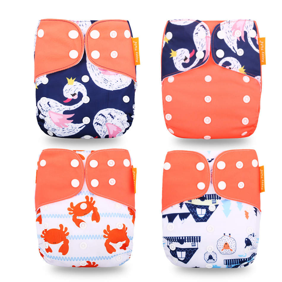 亚马逊爆款INS花型4条套装婴儿布尿裤cloth diaper适合0-3岁宝宝详情图3