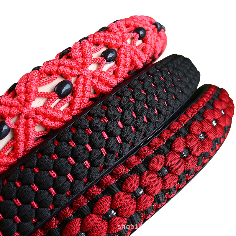 厂家批发汽车方向盘套冰丝汽车内饰用品车用手缝方向盘把套产品图