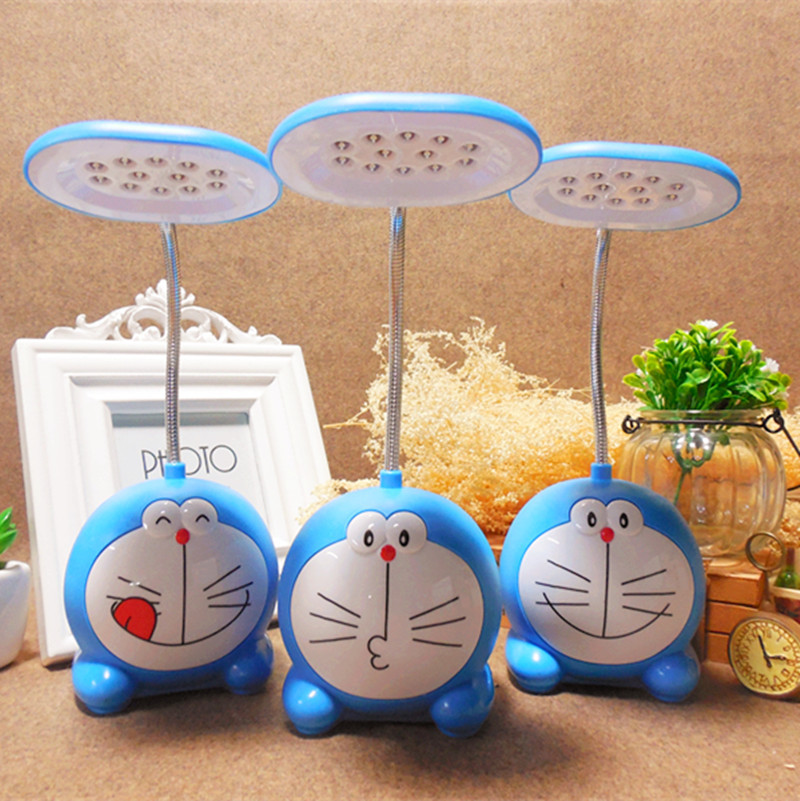 Cute cartoon LED rechargeable night light creative lamp for students and children eye protection