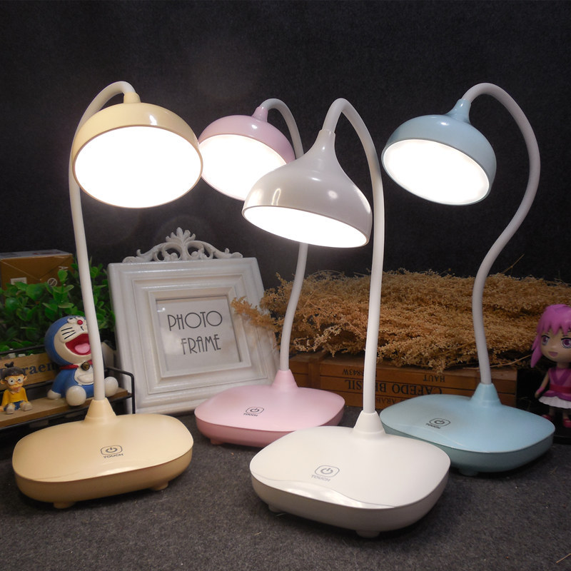 USB charging LED small lamp eye protection learning lamp student 3 grade touch adjustable lamp Student reading and writing